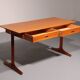 Walnut desk by the Italian architect Gianfranco Frattini for Bernini 1950.