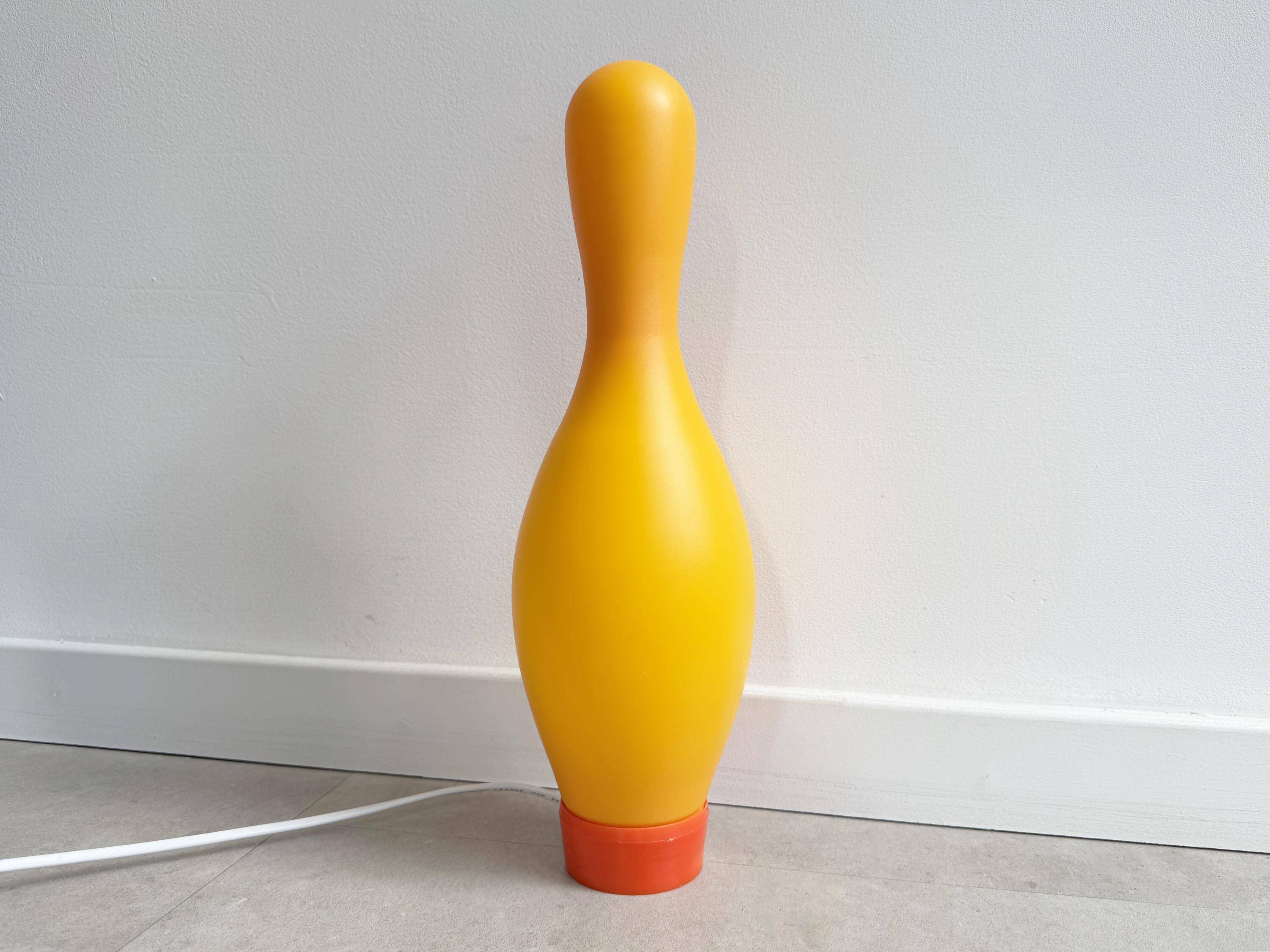 Cheerful vintage plastic cone table lamp