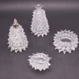 Set of 3 Ercole Barovier Rostrato Murano Italian Glass Vase for Barovier &