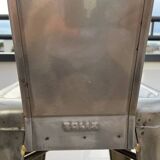 lot de 3 chaises de bar Tolix en acier brut (gris) verni