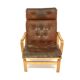 Scandinavian leather armchair, Karl-Erik Ekselius, JOC Vetlanda, Sweden, 1960