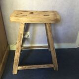 Old elm wood stool