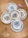 Set of 5 art deco plates 1960 old earthenware