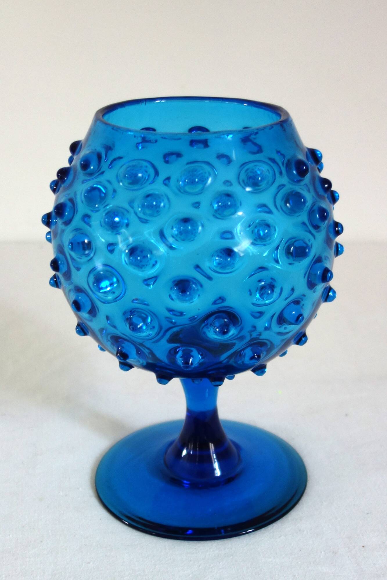Vintage cobalt blue Empoli glass vase