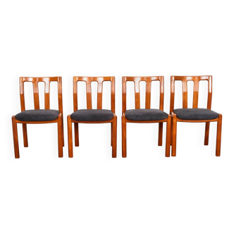 Mid century Vintage, Teak Dining Chairs by Dyrlund, Denmark, 1960s, Set of 4