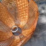 Rattan and wicker lampshade