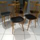 Suite de 6 chaises bistrot Baumann vintage "Menuet"