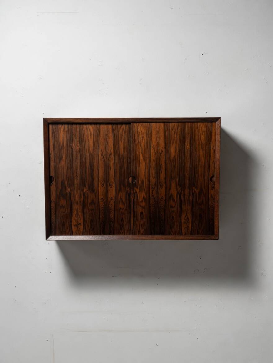 Cabinet mural en palissandre par poul cadovius pour cado.