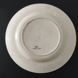 Plat rond ø 28cm terre de fer Choisy-le-Roi « Floréal »