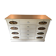 White patinated pine grain cabinet