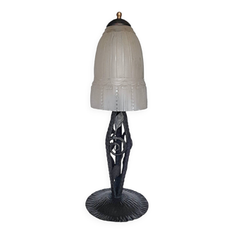 Lampe Art Deco verrerie de MULLER Frères