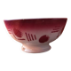 Digoin style ceramic bowl burgundy decor dpmc 0923234