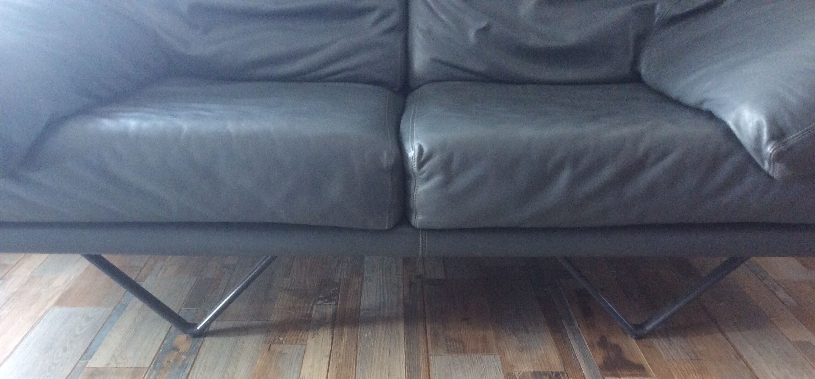 Cornelius de Durlet sofa in grey leather