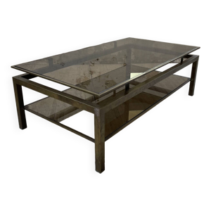 Table basse laiton attribuée - maison jansen