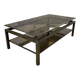 Brass coffee table attributed to Guy Lefevre for Maison Jansen