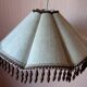 Suspension tissu perle bois