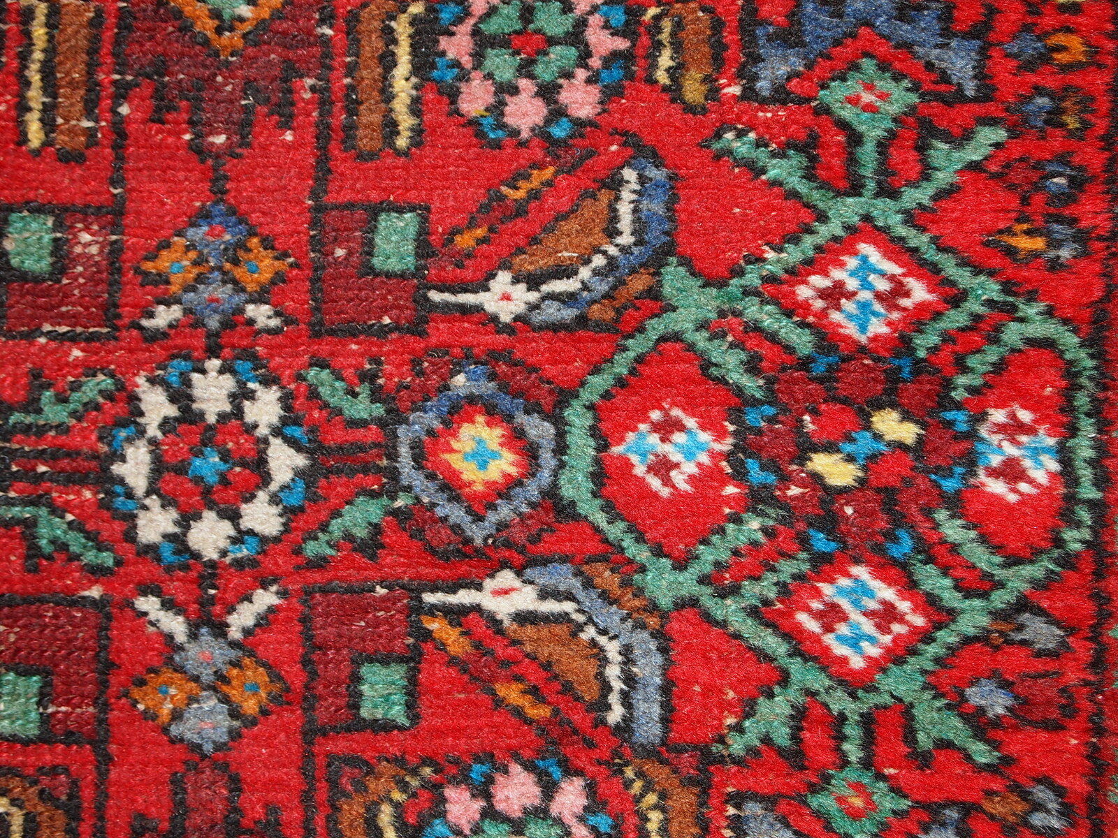 Vintage Persian Hamadaan done hand 78cm x 193cm carpet 1970 s