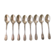 8 silver metal spoons