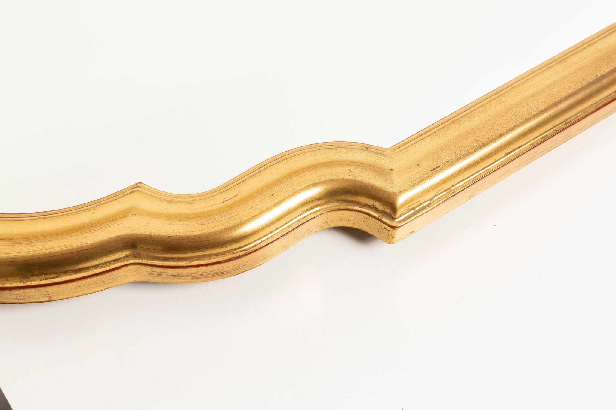 Vintage medium gold mirror mid-century, Belgium, 2000s