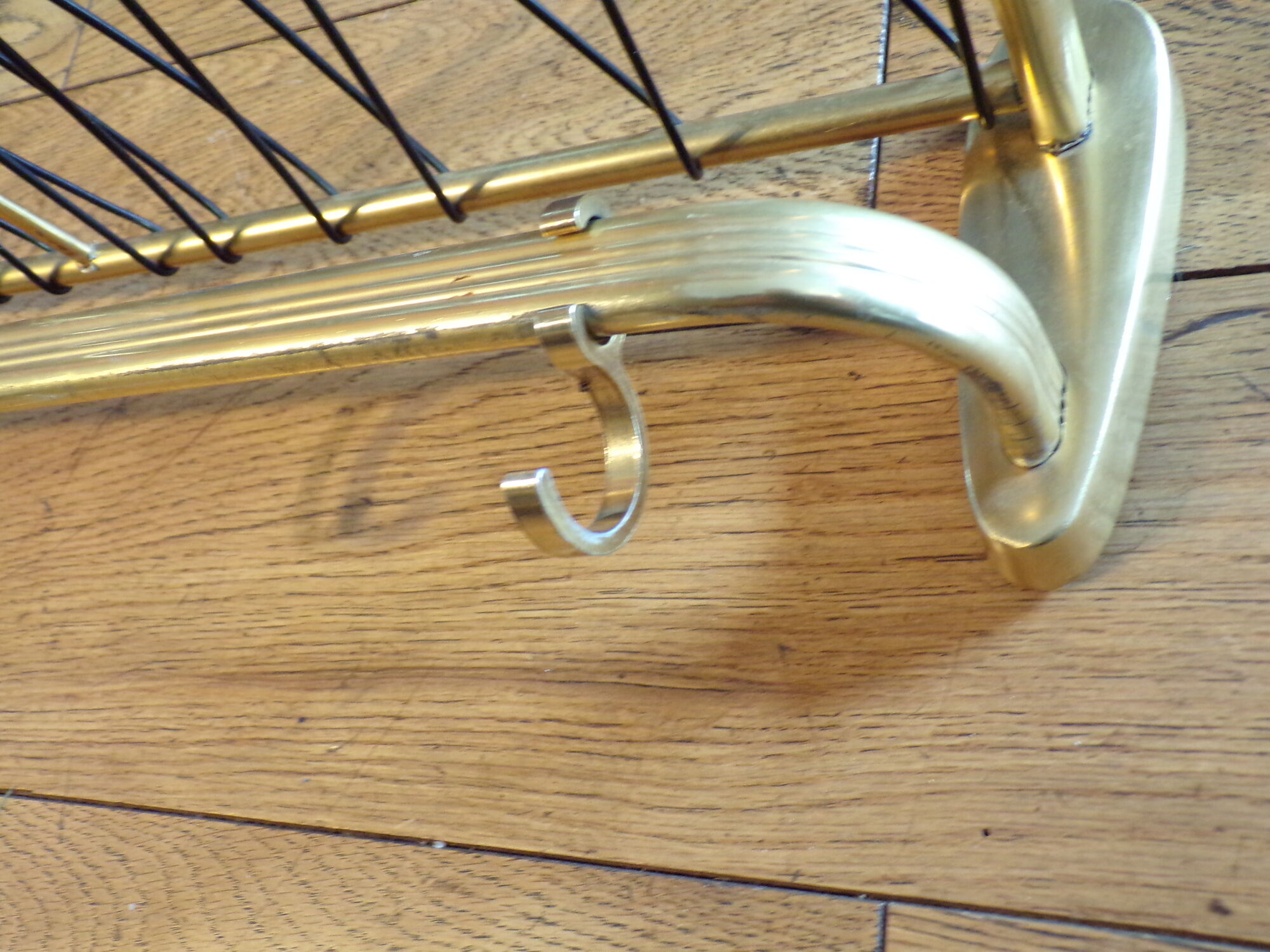 Vintage coat rack train luggage rack