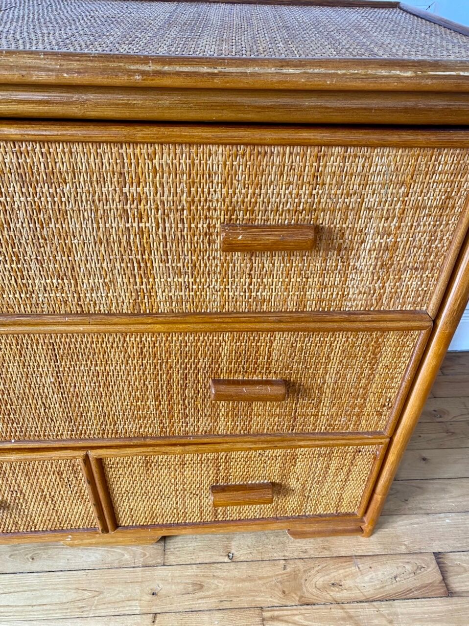 Rattan chest of drawers