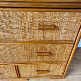 Rattan chest of drawers