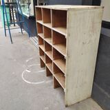 Wood-burning storage unit with an industrial locker