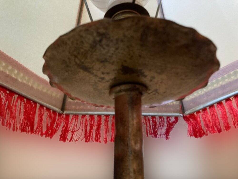 Lámpara de pie de hierro forjado, años 60