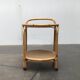 Vintage service dessert in Italian rattan and bamboo by Dal Vera.