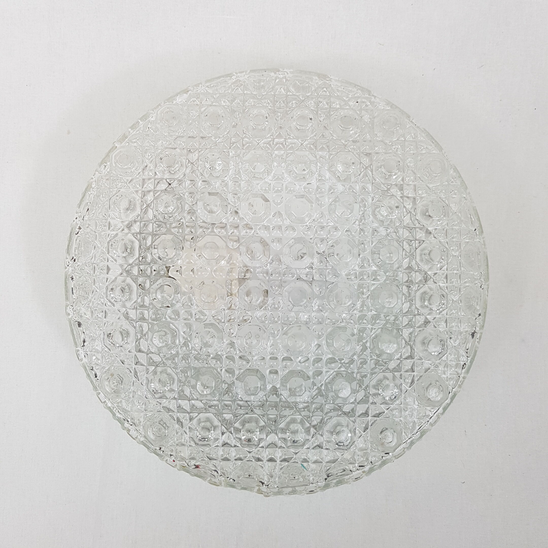 Round ceiling in cast glass vintage