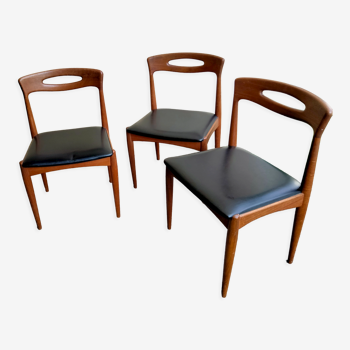 Vintage danish teak chairs by Johannes Andersen for Uldum Möbelfabrik