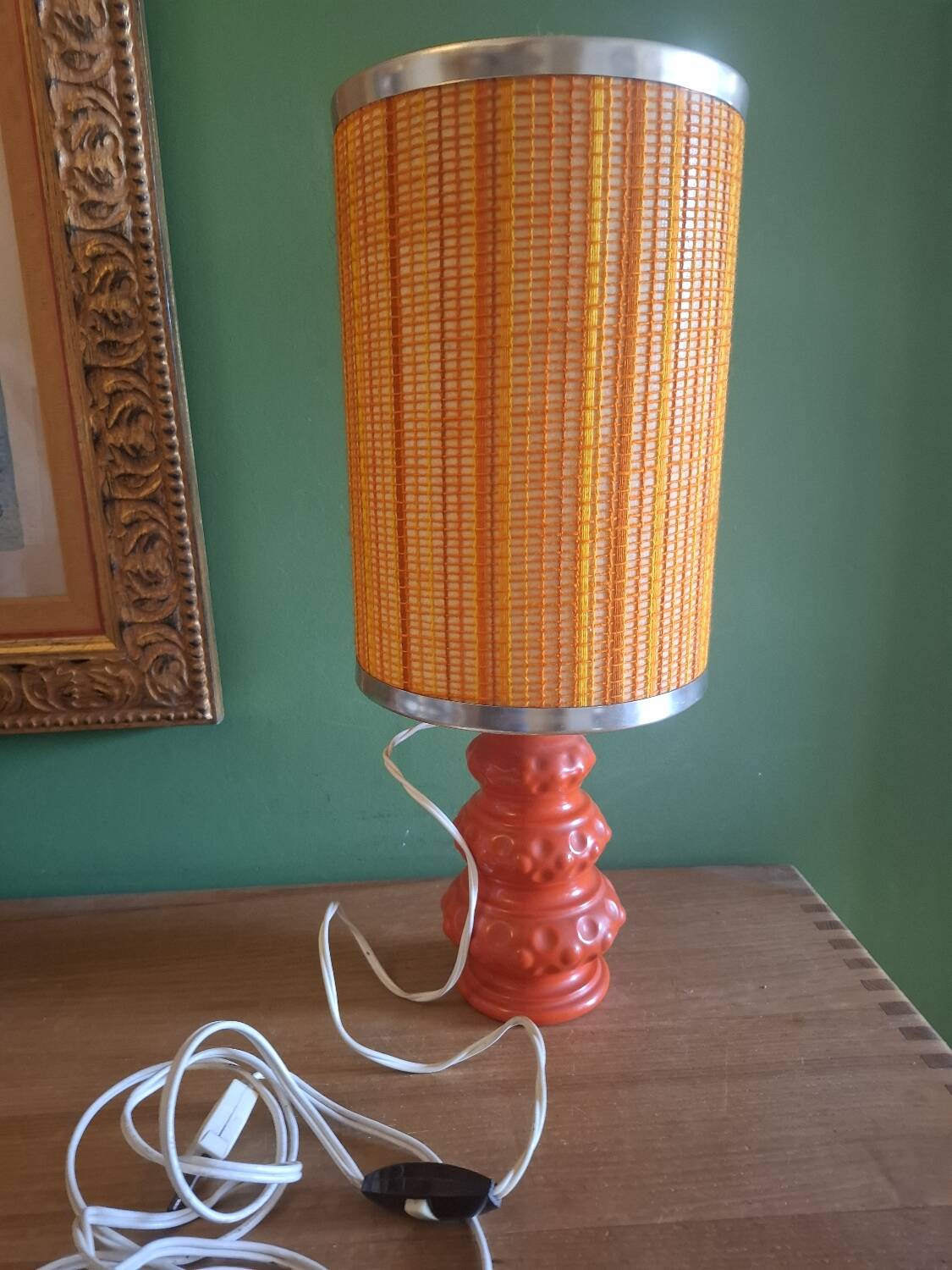 Vintage 70's opaline lamp