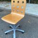 Chaise de bureau scandinave en bois courbé
