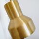 Golden Scandinavian floor lamp, 70s