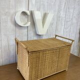 Vintage rattan chest