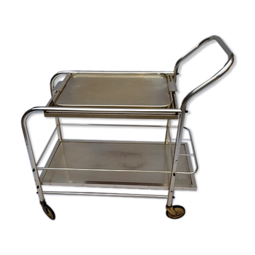 Chrome metal rolling bar 1970