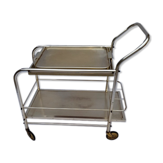 Chrome metal rolling bar 1970