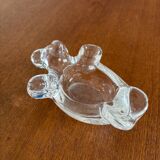 Cendrier vintage en forme d'ours en cristal de Vannes