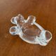 Vintage Vannes crystal ashtray: crystal sculpted bear