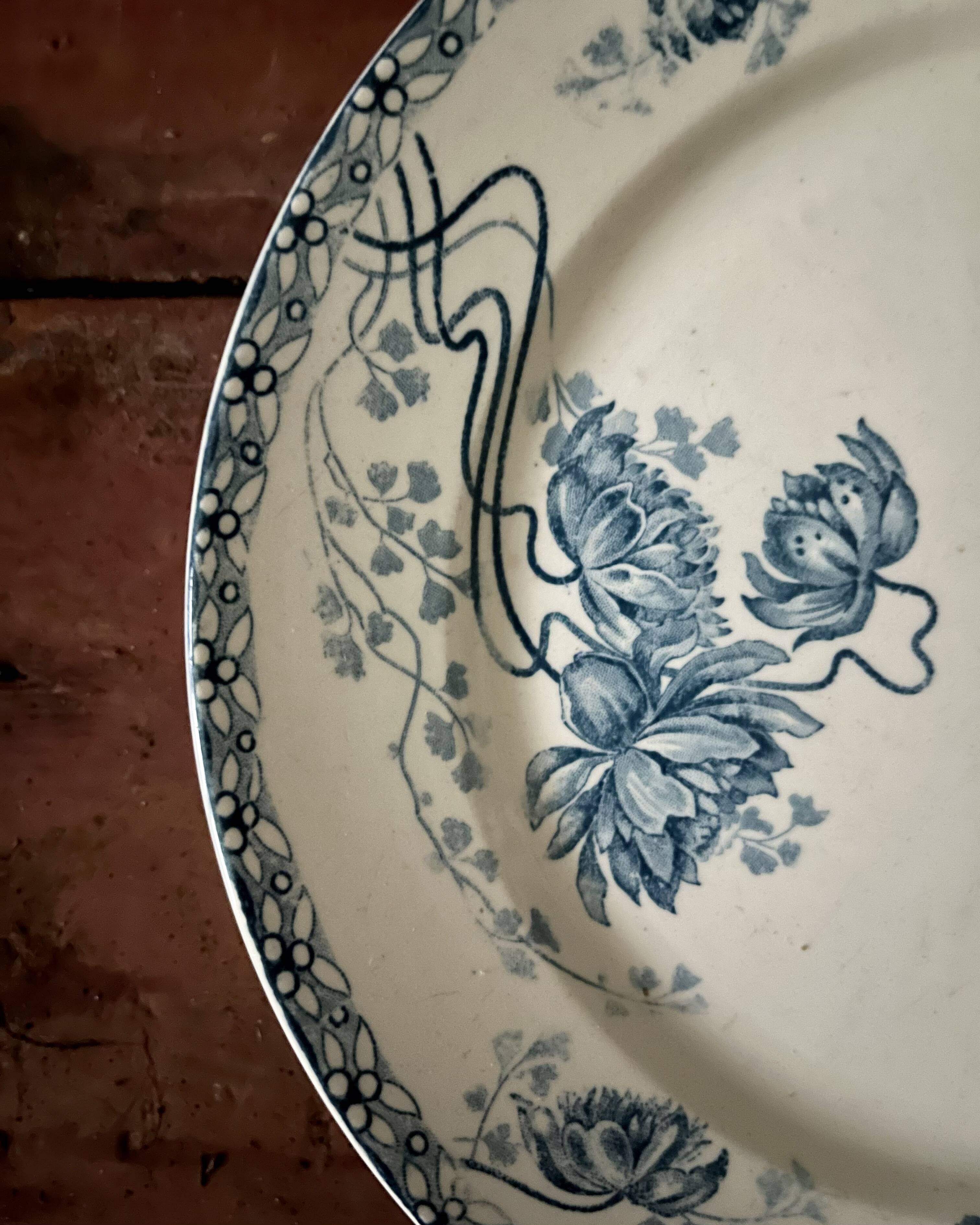 Small ironstone compote Sarreguemines Royat