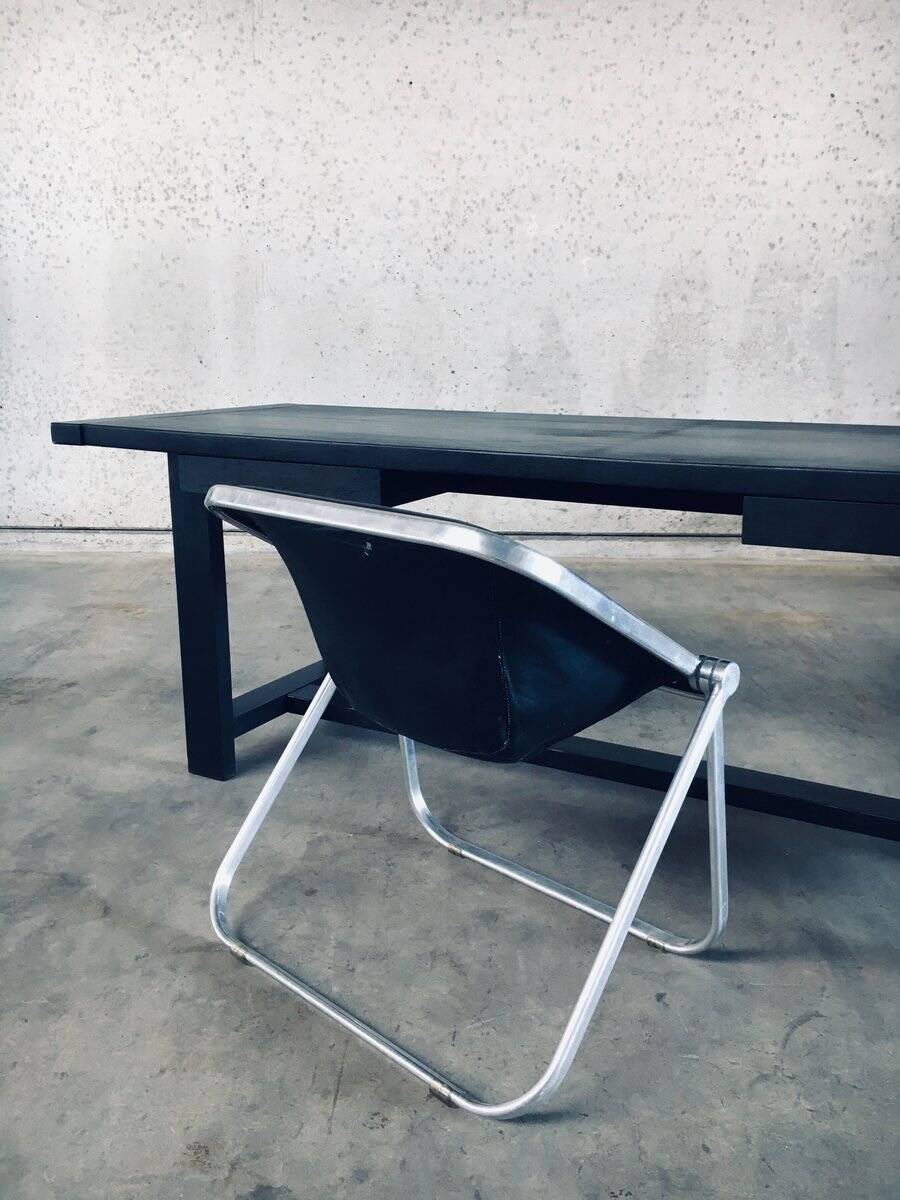 Plona Leather Side Chair by Giancarlo Piretti for Castelli, 1970s