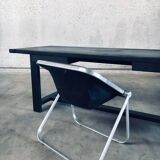 Plona Leather Side Chair by Giancarlo Piretti for Castelli, 1970s