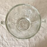 Art Deco chiseled glass ice bucket