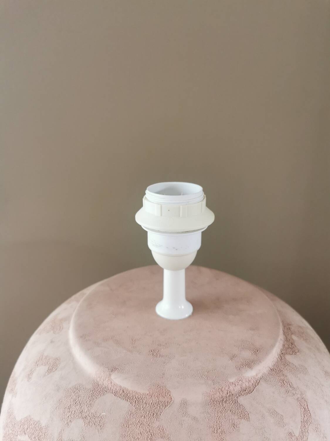 Vintage terracotta lamp base