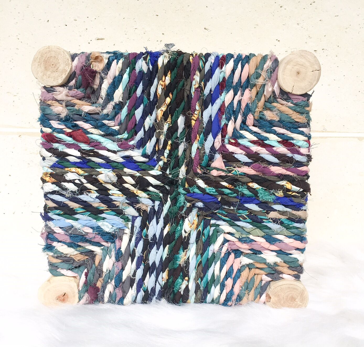 Recycled fabrics stool