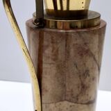 Turned Beech and Parchment Thermos / Jug by Aldo Tura for Macabo, Italy