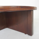 Tue Poulsen pour Haslev Møbelsnedkeri, table basse en pierre et chêne, Danemark années 1960