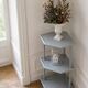 Bamboo shelf sublimated in grey-green.