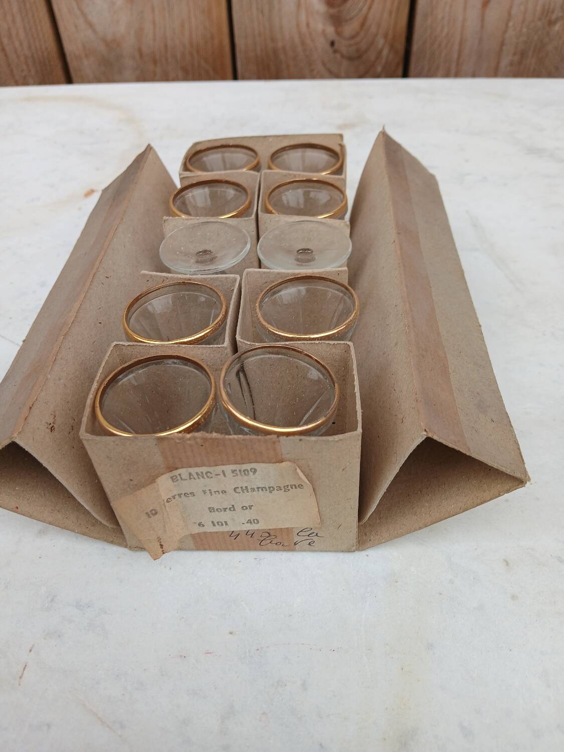 Antique fine champagne glasses