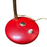 Red metal desk lamp